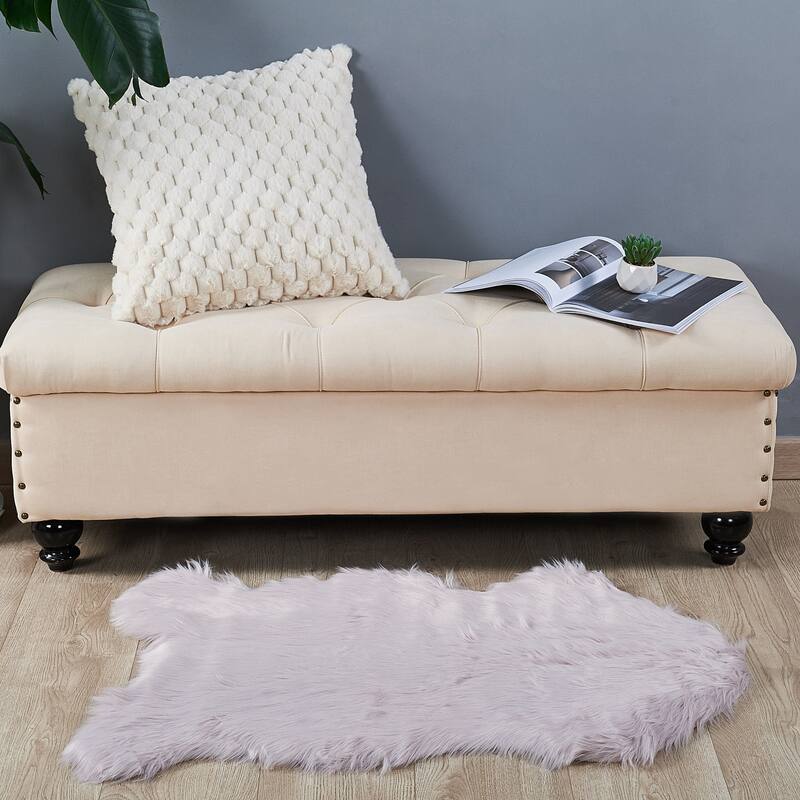 Serenta Shag Sheepskin Silky FauxFur Area Rug Sofa Decor - 24" x 36" - 24" x 36"