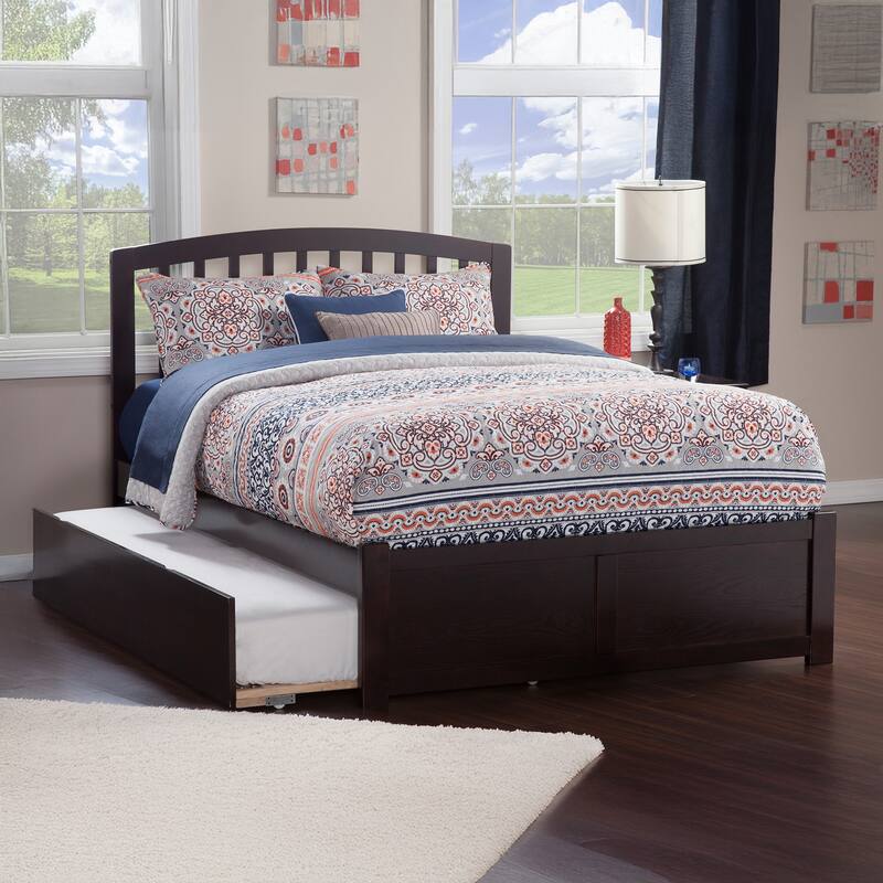 Richmond Bed with Footboard and Twin XL Trundle - Espresso - Queen