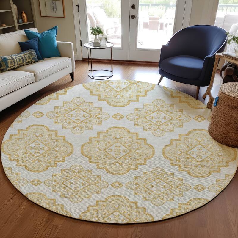 Machine Washable Indoor/ Outdoor Chantille Moroccan Boho Rug
