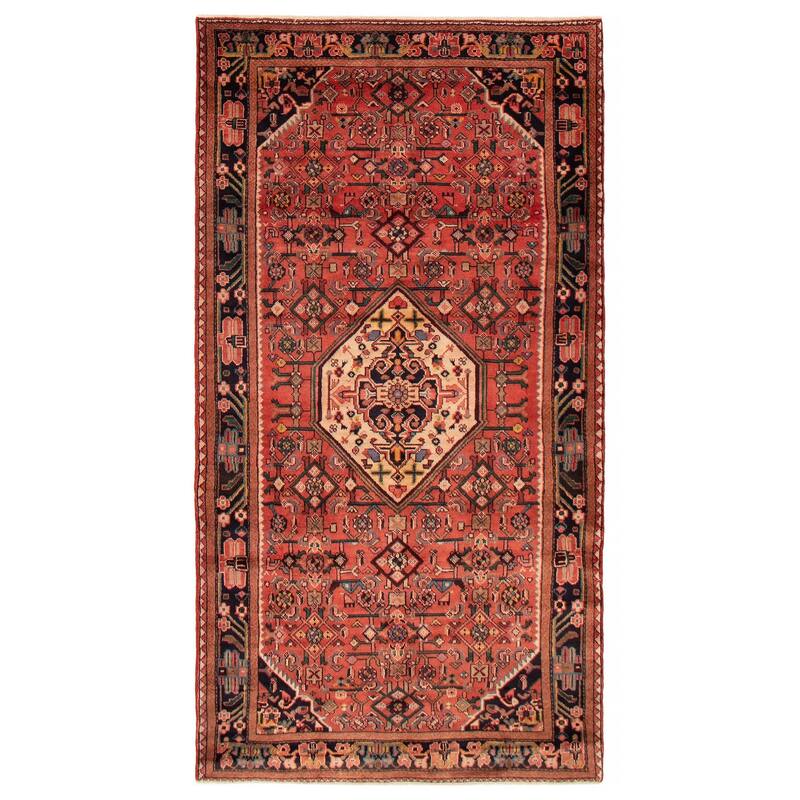 ECARPETGALLERY Hand-knotted Andelz Red Wool Rug - 4'8 x 8'6 - Red - 4'8 x 8'6