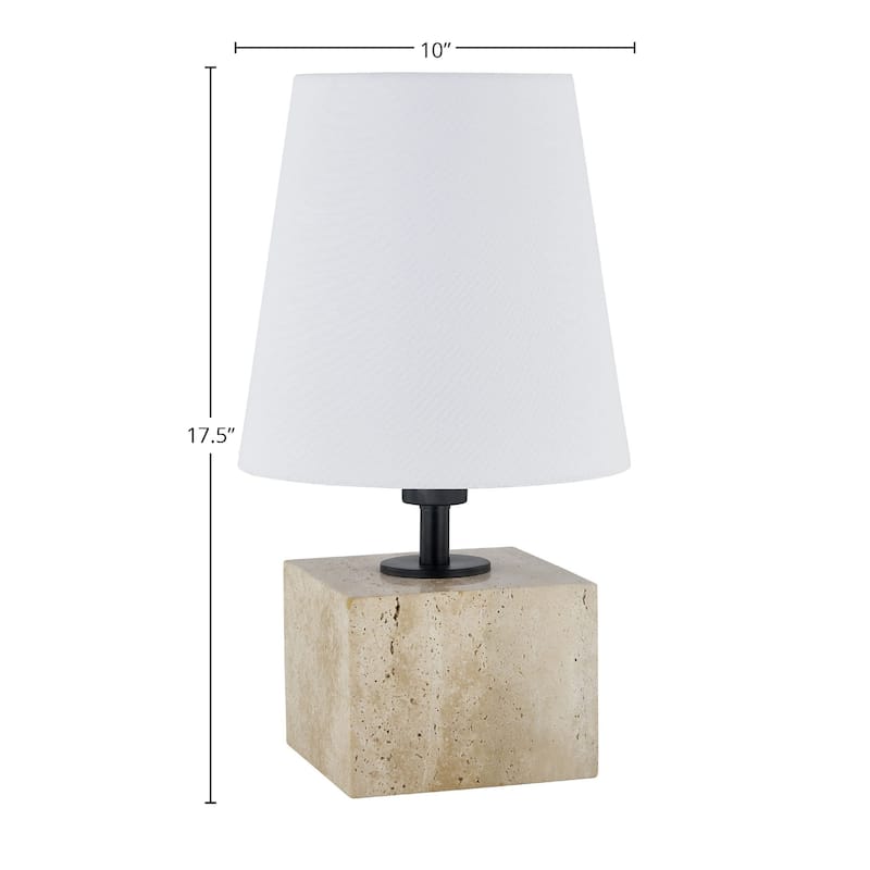 Glenn 18" Table Lamp with Linen Shade, Beige