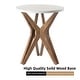 preview thumbnail 3 of 21, COZAYH Pedestal Farmhouse End Table, Distressed Top with Base for Modern Farmhouse, Boho Decor, Round