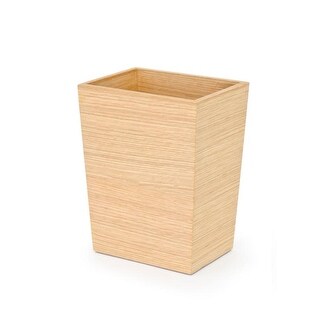 Wireworks Mezza Rectangular Oak Bathroom Bin 6L Capacity - Bed Bath ...