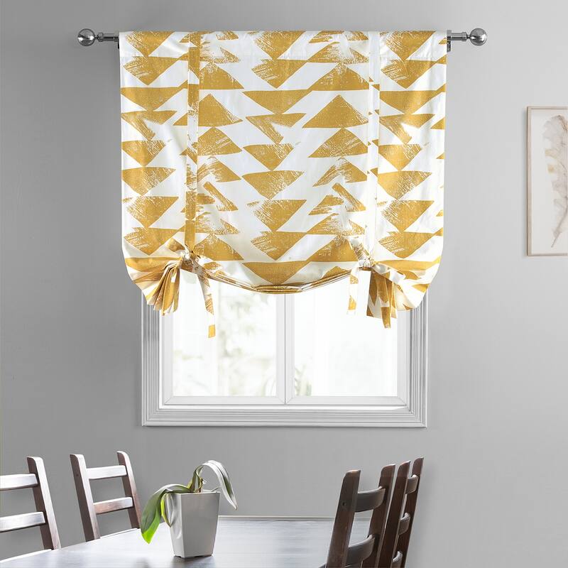 Exclusive Fabrics Triad Printed Cotton Tie-Up Window Shade - 46 X 63