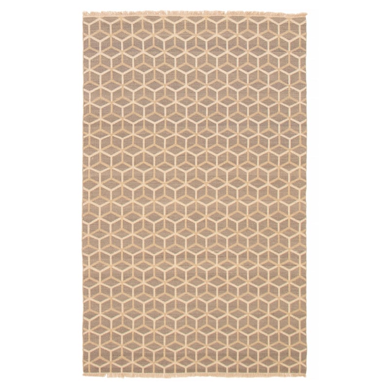 Ankara FW Grey Kilim 4'11" x 7'11" - 4'11 x 7'11 - Dark Grey - 4'11 x 7'11
