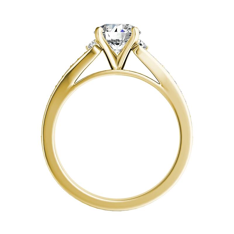 Auriya 14k Gold 1 1/4ctw Moissanite Engagement Ring