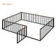 preview thumbnail 8 of 25, Queen Size Metal Floor Bed Frame with Fence and Door Perfect for Toddler