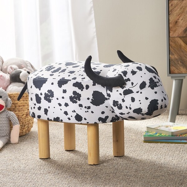 Shop Ferrron Contemporary Kids Cow Ottoman by Christopher Knight Home ...