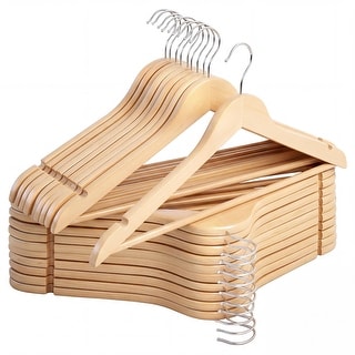StorageWorks Wooden Clothes Hangers, Hangers for Coats, Shirts, Jackets, Pants, Suits