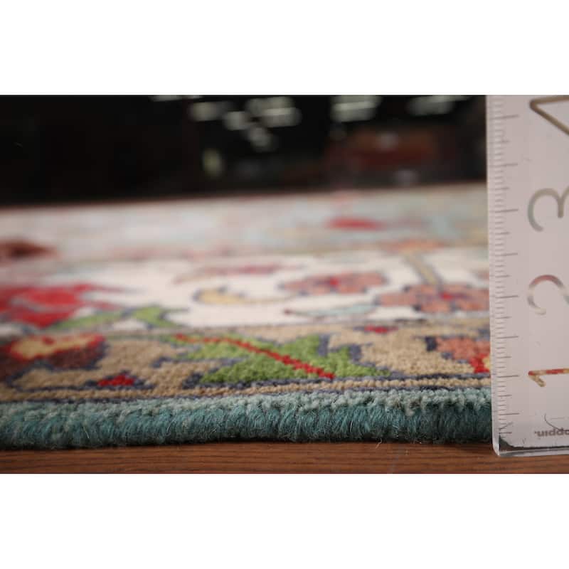 Animals Hunting Design Ziegler Indian Area Rug Handmade Wool Carpet - 8'11" x 11'10"