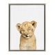 preview thumbnail 2 of 16, Sylvie Sleepy Baby Lion Animal Print Framed Canvas Art by Amy Peterson