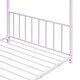 preview thumbnail 8 of 16, Whimsical Twin Size Metal House Platform Bed for Kids, Montessori-Inspired Design, No Box Spring Needed, Easy Assembly, Pink