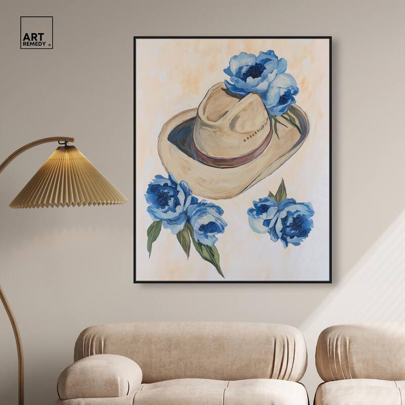 Brimming Blues I Canvas by Art Remedy