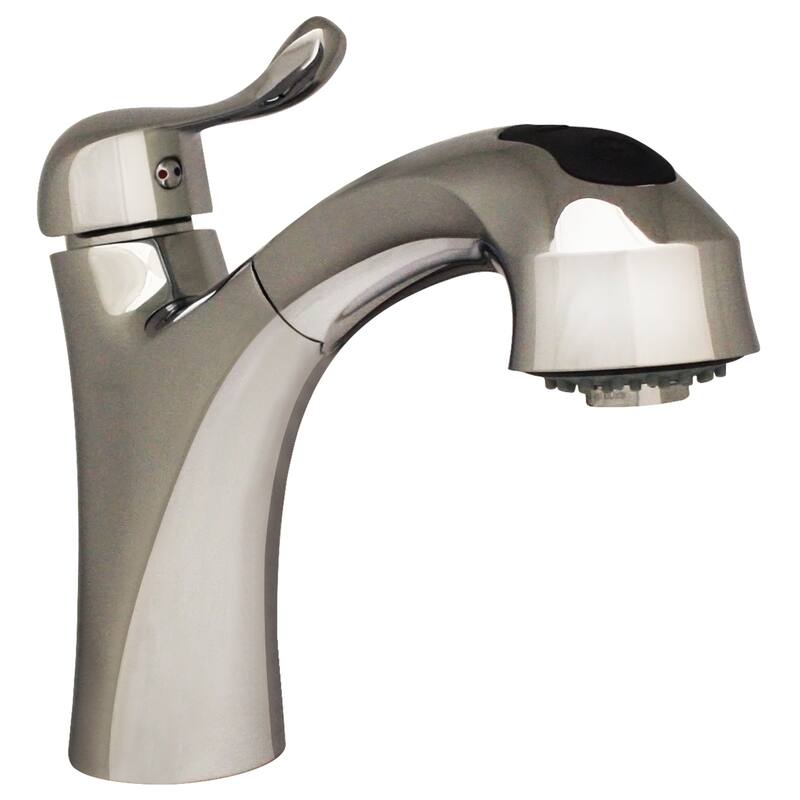 Whitehaus Collection JEM Single Hole, Single Lever Kitchen Faucet - Chrome/Clear