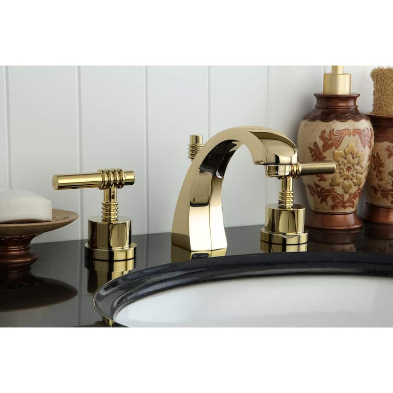 Kingston Brass Milano Widespread Bathroom Faucet with Pop-Up Drain