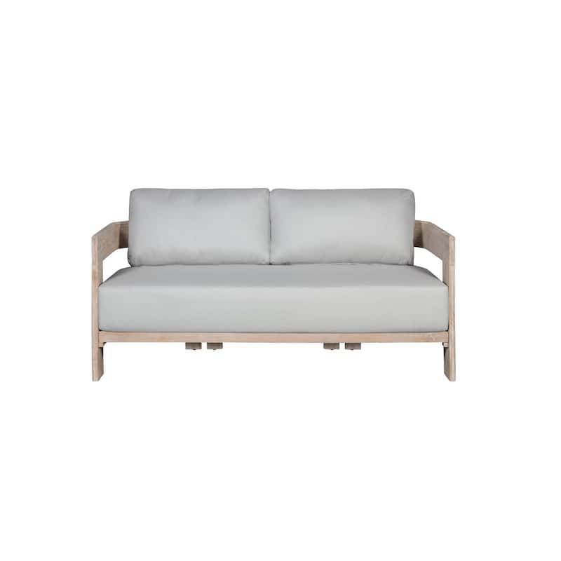 Paradiso Outdoor Solid Teak Wood Love Seat