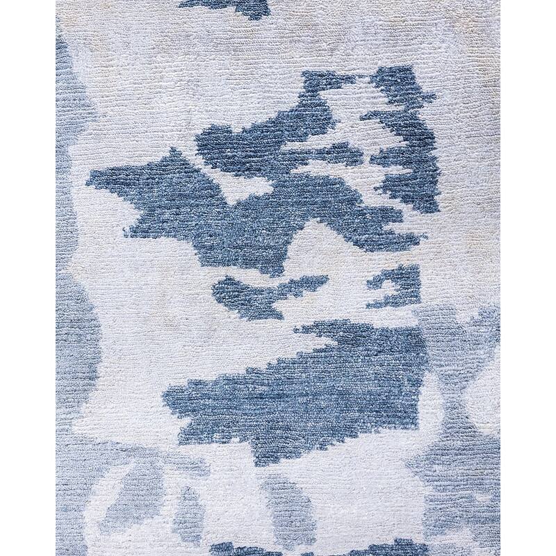Modern One-of-a-Kind Hand-Knotted Area Rug, Gray - 9' 2" x 12' 2"