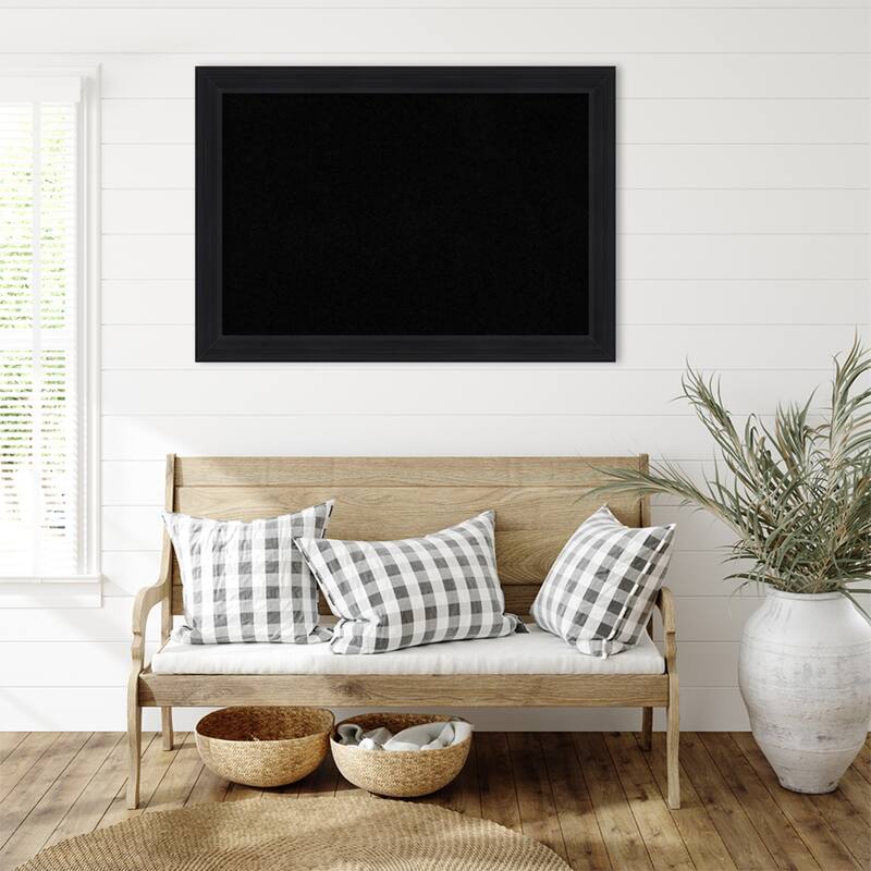 Abbey Black Framed Cork Board - Bulletin Board, Organization Board, Pin Board
