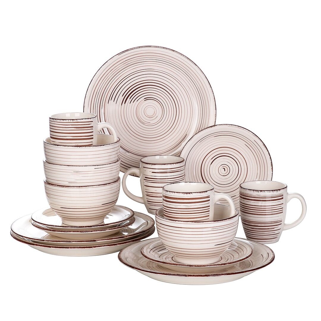 Vancasso Dinnerware Sets, Porcelain Dinner Set for 4, 16-Piece