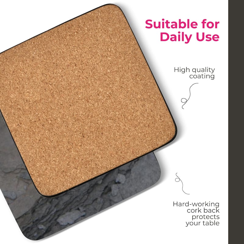 Pimpernel Set of 6 Midnight Slate Coasters - 4 Inches Sq.