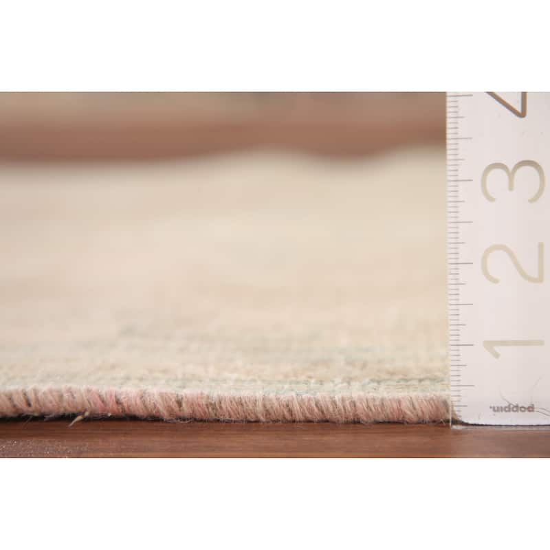 Hand Knotted Oriental 100% Wool Carpet Traditional Medallion Peach Tabriz Area Rug - 4' 8'' X 3' 2''