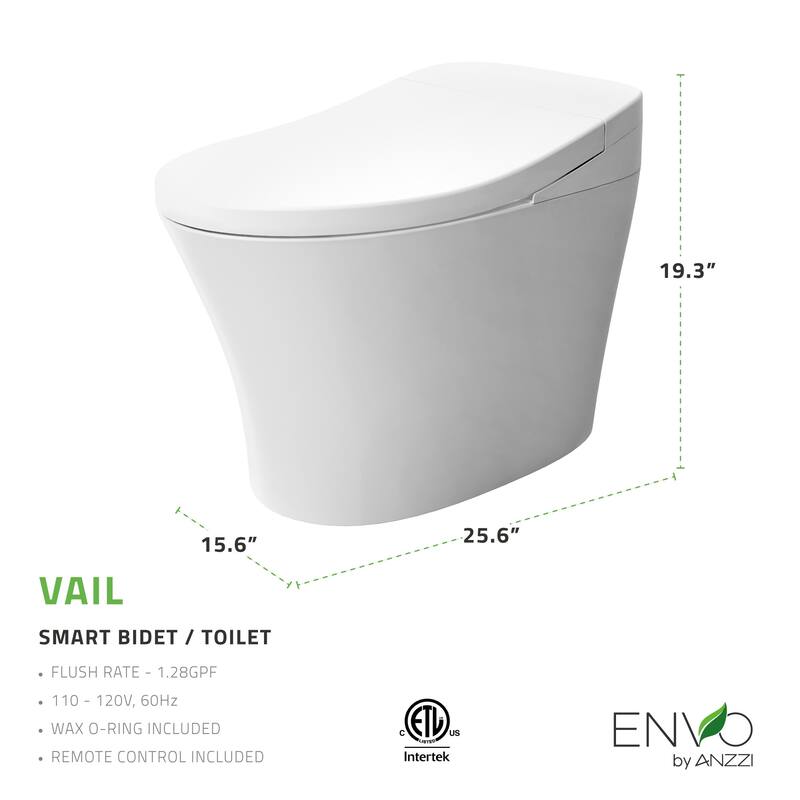 ENVO Vail Smart Toilet Bidet with Remote & Auto Flush