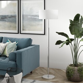 Gotho Matte Black/ Polished Nickel Floor Lamp