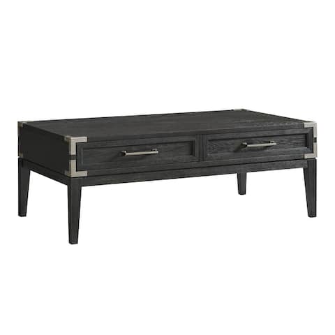 Laguna Occasional 52" Wide Coffee Table with 4 Legs, Weathered Steel
