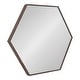 preview thumbnail 38 of 90, Kate and Laurel Rhodes Framed Mid-century Hexagonal Wall Mirror 22x25 - Walnut Brown