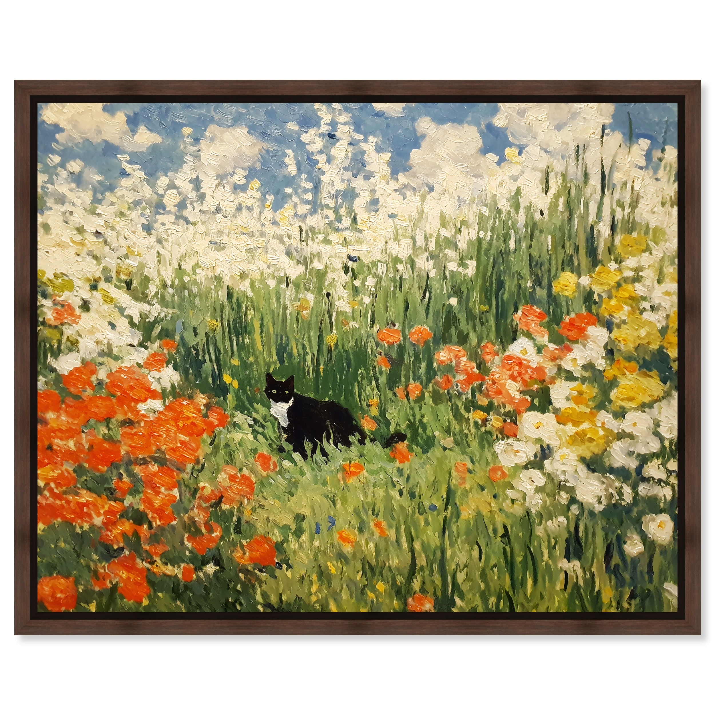 Meadow Glimpse I Floral Wall Decor Framed Canvas Print by Art Remedy