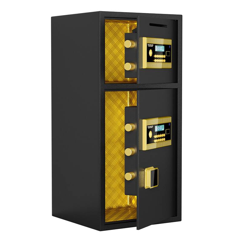 Digital Security Safe with Fireproof and Waterproof Bag,6.5 Cubic Feet Safe Box with Hidden Code Function for Home,Office