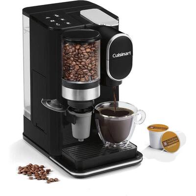 Single Serve Coffee Maker + Coffee Grinder, 48-Ounce Removable Reservoir