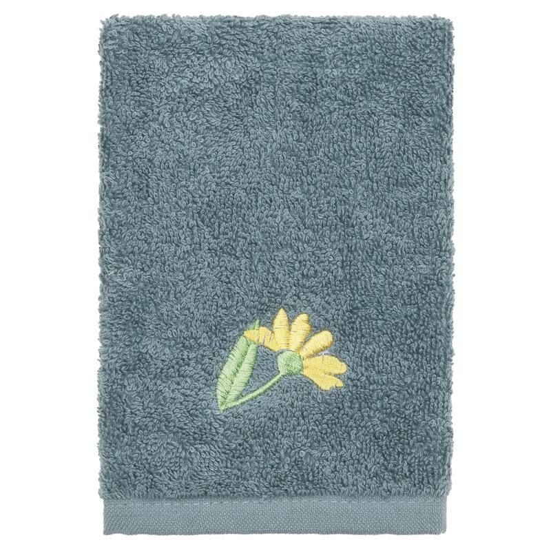 Authentic Hotel and Spa 100% Turkish Cotton Daisy 3PC Embellished Towel Set