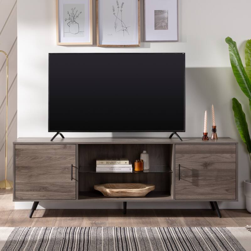 Middlebrook Esbo 70-inch Mid-Century Modern TV Console - Slate Grey