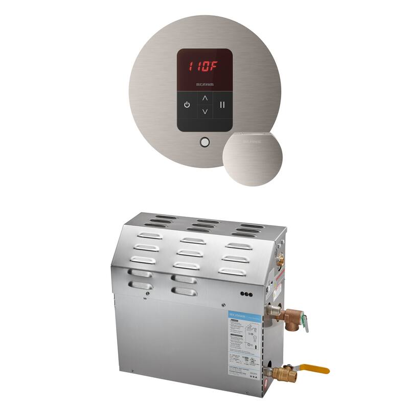 Mr Steam R09C10AB0000 MS 9 kW (9000 W) Steam Shower Generator Package - Brushed Nickel