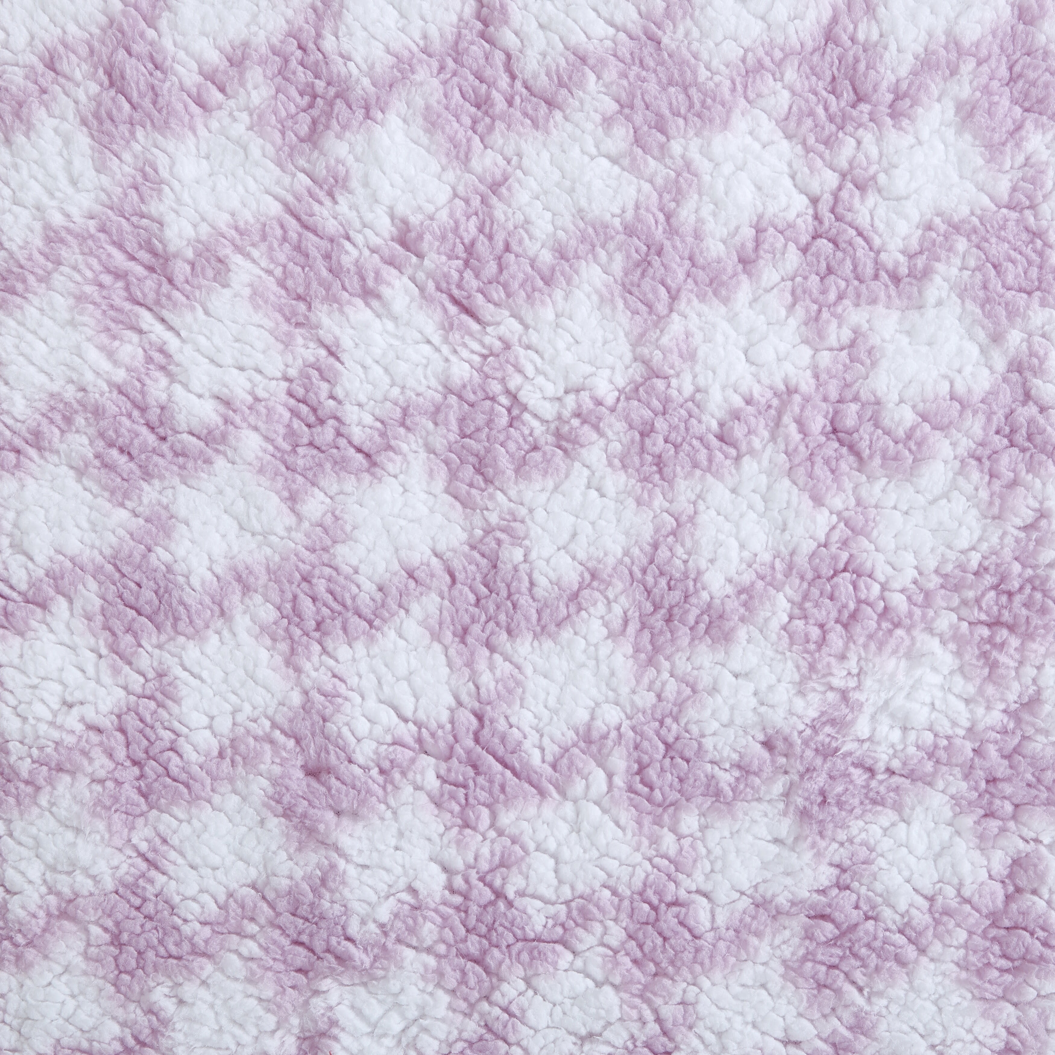 Betsey Johnson Printed Ultra Soft Plush Sherpa Throw Blanket Houndstooth Purple