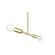 preview thumbnail 1 of 4, Livex Lighting Blairwood 2 Light 7" Wide Abstract Multi Light Mini Satin Brass