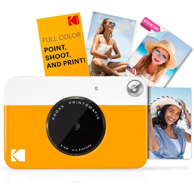 Kodak Printomatic Instant Camera Black Gift Bundle with Pink Case, 20 Zink Sheets, Album & More - N/A