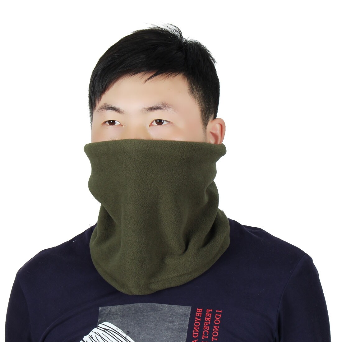 Shop Adjustable Face Mask Winter Neck Tube Protector Outdoor Cycling Scarf Army Green Overstock 18464074