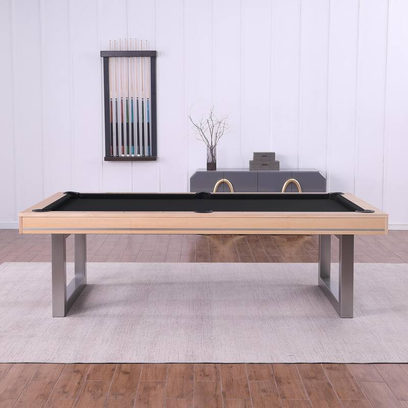 Maple Harmony 8ft Billiard Slate Pool Table with Dining Top - White