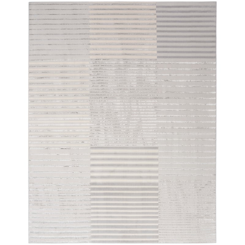 Nourison Brushstrokes Indoor only Striped Area Rug - 8' x 10' - Grey - Rectangle