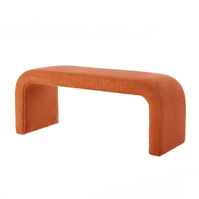 Set of 3 U-Shaped Modern Bench Ottoman Bench for Entryway