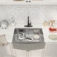 preview thumbnail 3 of 11, Farmhouse/Apron-Front Brushed Stainless Steel Workstation Kitchen Sink with Two-Function Pull-Down Faucet and Accessories