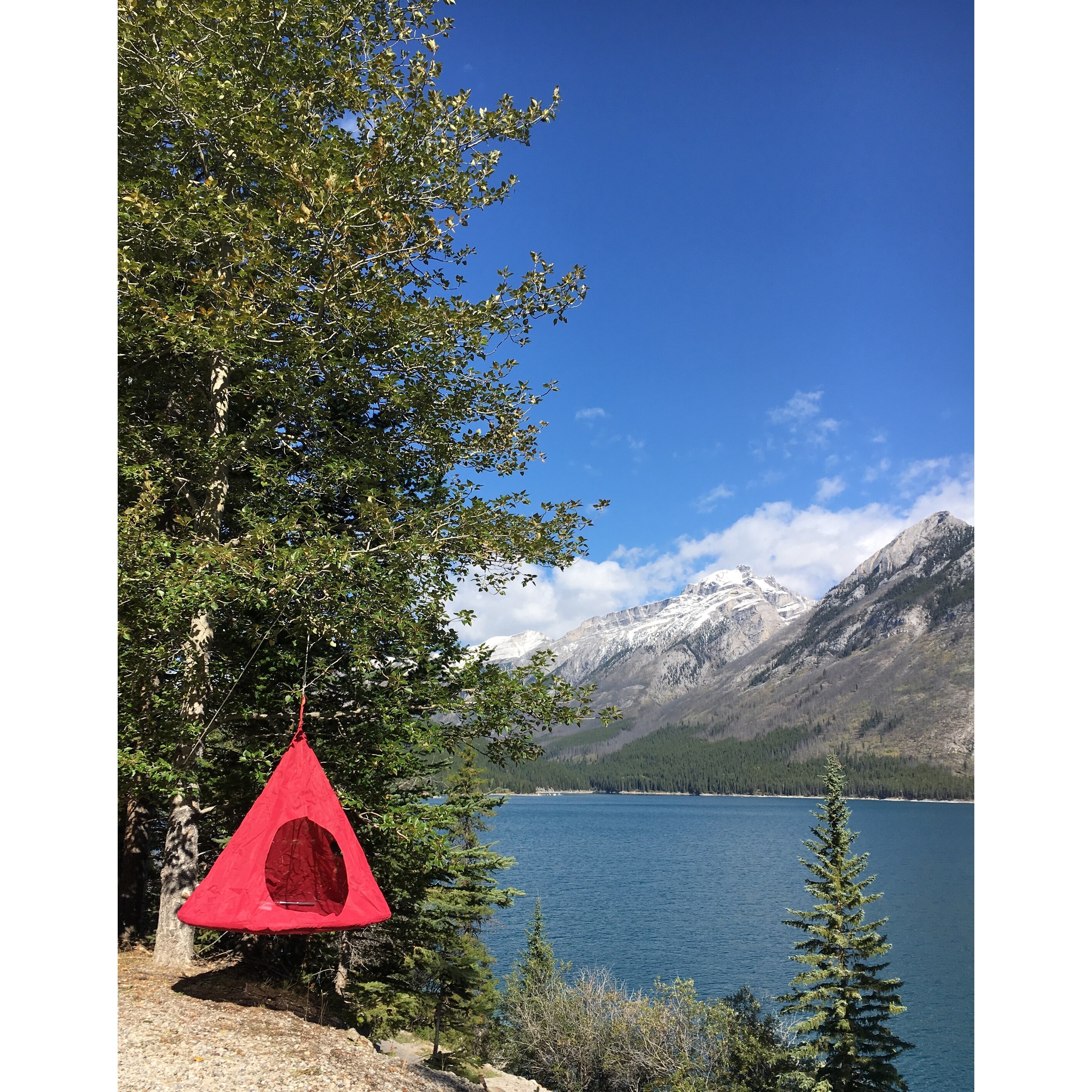 1041FHTBeige Hammock Teardrop Hanging Chair