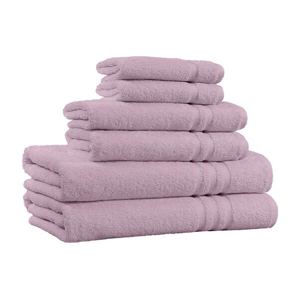 Home Sweet Home 6-Piece 650 GSM Cotton Bath Towel Set - On
