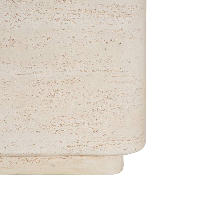 Christopher Knight Home - Daphne Modern Outdoor MGO Side Table with Travertine Finish - Set of 1