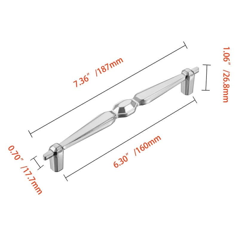 Utopia Alley Hanover Cabinet Ring Pull Knob - Decorative Cabinet Drop Pull Knobs for Cabinets, Knobs 1.2", Handle 6.3"