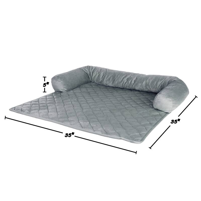 PETMAKER Couch Cover with Memory Foam Bolster for Dogs