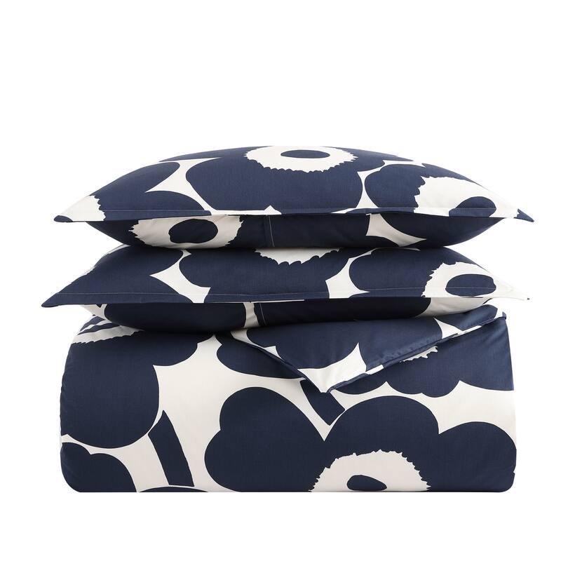 Marimekko Unikko Cotton Blue Indigo Duvet Cover Set Bed Bath & Beyond