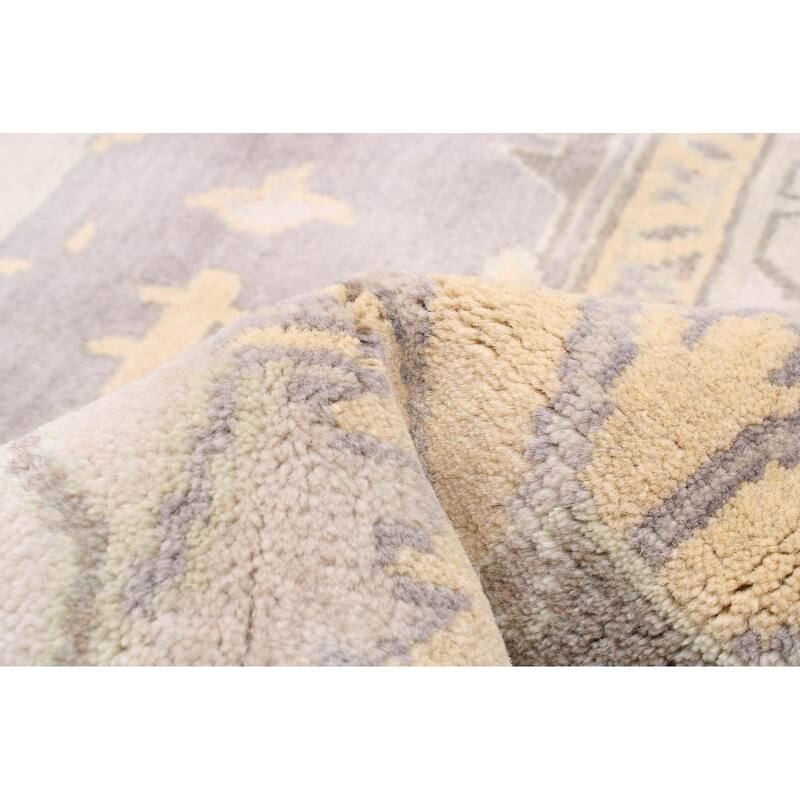 ECARPETGALLERY Hand-knotted Royal Oushak Grey Wool Rug - 8'9 x 12'2